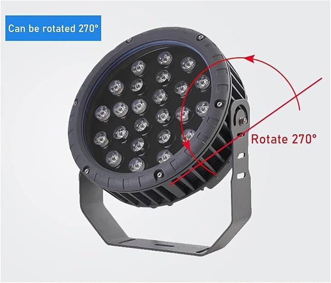 LED Landscape Lamp - Rotation Spotlight AC111-240V Outdoor Decorative Round Flood Light Lamp IP65 Waterproof 270° Park Tree Lights for Garden Lawn Yard Villas Path(Blue6W(111-240V))