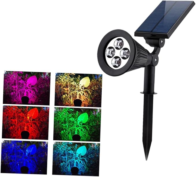 ARTIBETTER 2pcs Solar-Powered Lawn Lights Ground Plug Landscape Lights for Garden Driveway Patio