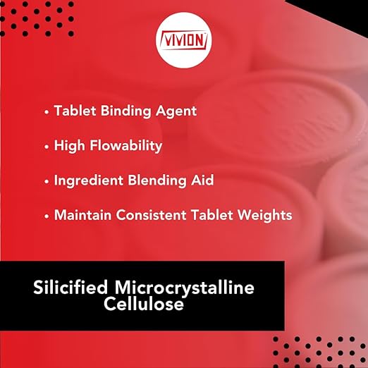 Silicified Microcrystalline Cellulose (SMCC) Powder – 1kg (2.2 lbs) - USP-NF Grade MCC &amp Silicon Dioxide Blend for Direct Compression Powder