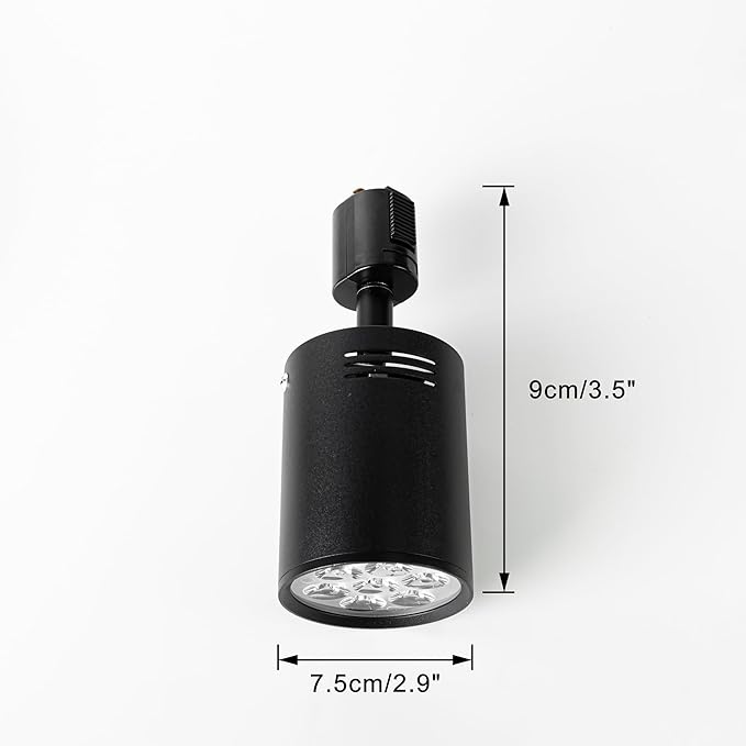 3-Pack Track Mounted Remote Plant Light Full Spectrum 7W Warm Light Adjusted Angle Industrial Style Black Metal H-Type Track Light for Flowers Growing Indoor Plants Shelf