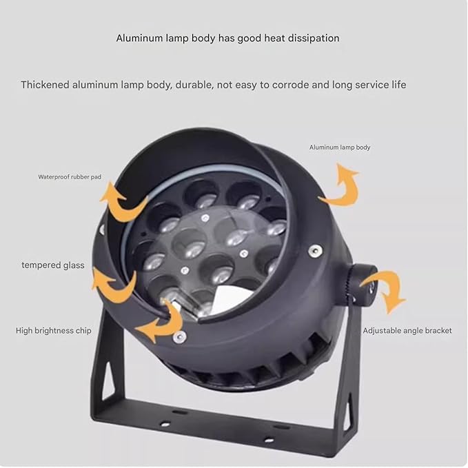 Led Spot Lights - LED Floodlight - Spotlight Led Beam Light IP65 Outdoor Waterproof Tree Light AC220V Garden Landscape Tree Light Villa Courtyard Wall Washer Light(RedA-24W)