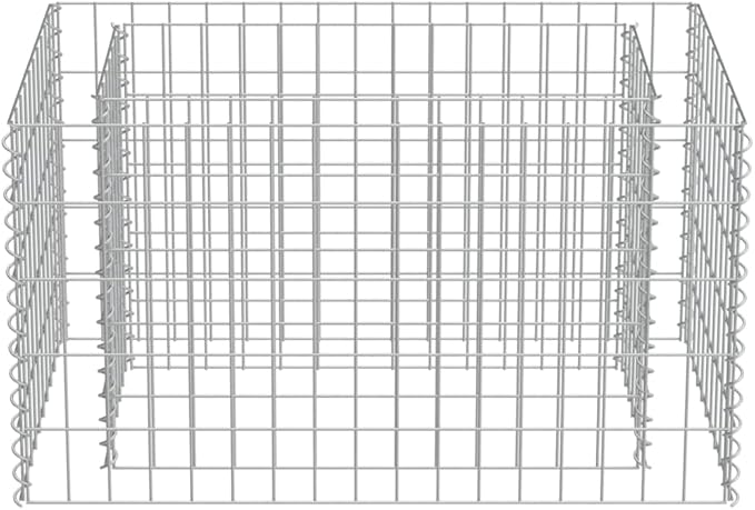 Gabion Raised BedOutdoor Garden GabionsStone BasketsPlanters Raised Vegetable BedsGarden DecorationGalvanized Steel 35.4x19.7x19.7