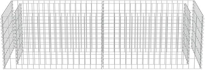 Gabion Raised Bed Galvanized SteelRaised Planter Box with Climbing Plants for Flowers Herbs and Fruits Lawns Verandas Balconies and Patios. 70.9X19.7X19.7