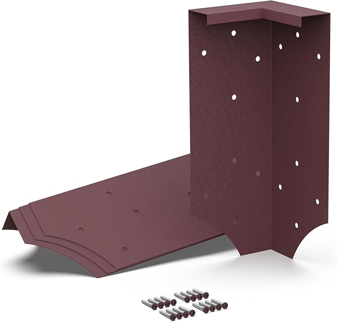 Raised Garden Bed Corner Brackets With Securing Lip | Fits Lumber up to 2 Inch x 12 Inch in Size | Set of 4 | DIY Flower or Vegetable Garden | Copper