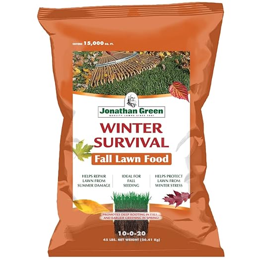 Jonathan Green (12414) Winter Survival Fall Lawn Food - 10-0-20 Fall Lawn Fertilizer (15000 Sq. Ft.)