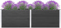Garden Raised PlanterGarden BedGalvanized Raised Garden BedPlanter Raised bedsGalvanized PlanterBed 78.7x19.7x35.8 WPC Gray