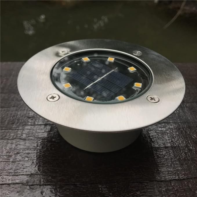 Outdoor Solar LED Spotlight - Waterproof Aluminum Landscape Lighting for Yard Walkway Driveway Porch &amp Patio - Energy-Efficient In-Ground Well Light for Garden &amp Outdoor Décor