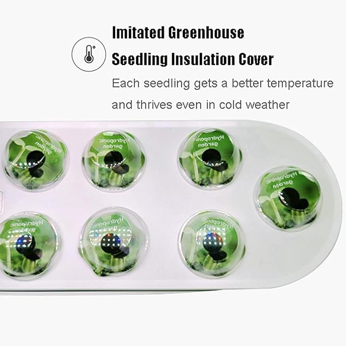 Hydroponics Growing System Plant Grow Light 10 Pods Hydroponics Growing System with LED Grow Light Height Adjustable for Home Kitchen Gardening