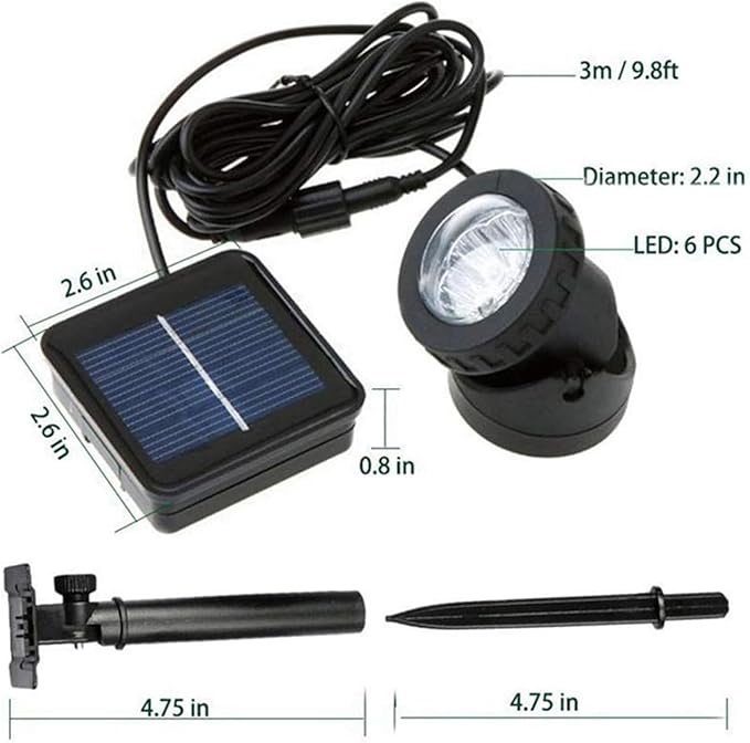 Outdoor Solar Spot Light Ground LED Landscape Lamp IP65 Waterproof Buried Spotlight Super Bright Overnight Wall Lights for Yard Porch GardenWarm White