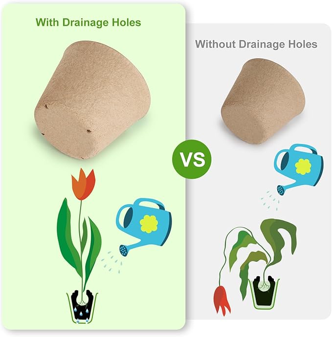 132 Pack Organic Peat Pots 4 Inch Nursery Pot Round Plant Seedling Pots with Drainage Holes Small Seed Starting Starter Tray Bulk Garden Germination Container with 132 Planting Labels (10 cm)