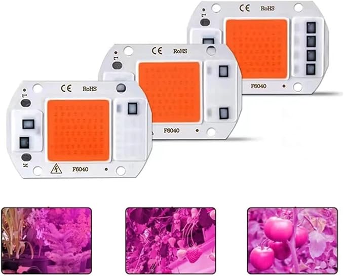 1pcs LED Lamp Chip COB Chip No Need Driver 20W 30W 50W LED Lamp Beads for Light Spotlight Full Spectrum DIY Flower Lighting(20W-110V)