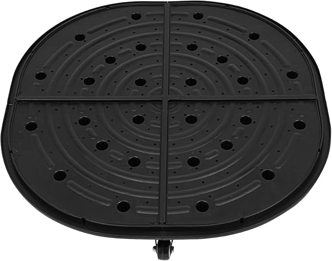 Large Metal Planter with Wheels and Brakes 23.6 Inch Round Outdoor Garden Planter Pot Iron Rust-Resistant Modern Raised Bed for Vegetables Flowers Balcony &amp Patio Easy Assembly