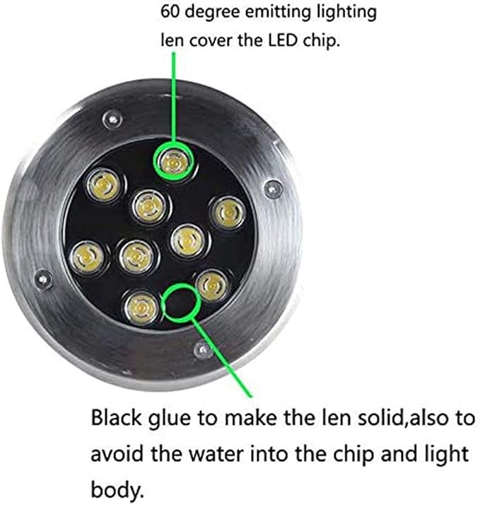 4PCS Underground Light LED 85-265V Landscape Lights IP67 Waterproof Path Light Underground Light LED Landscape In-ground Well Lights Decorative Spotlight Buried Lights