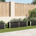 Garden Raised Bed Anthracite 63 x 15.7 x 17.7 Galvanized Steel Raised Planter Box for Outdoor Garden Patio and Vegetable Gardens Durable &amp Weather-Resistant Raised Garden Bed