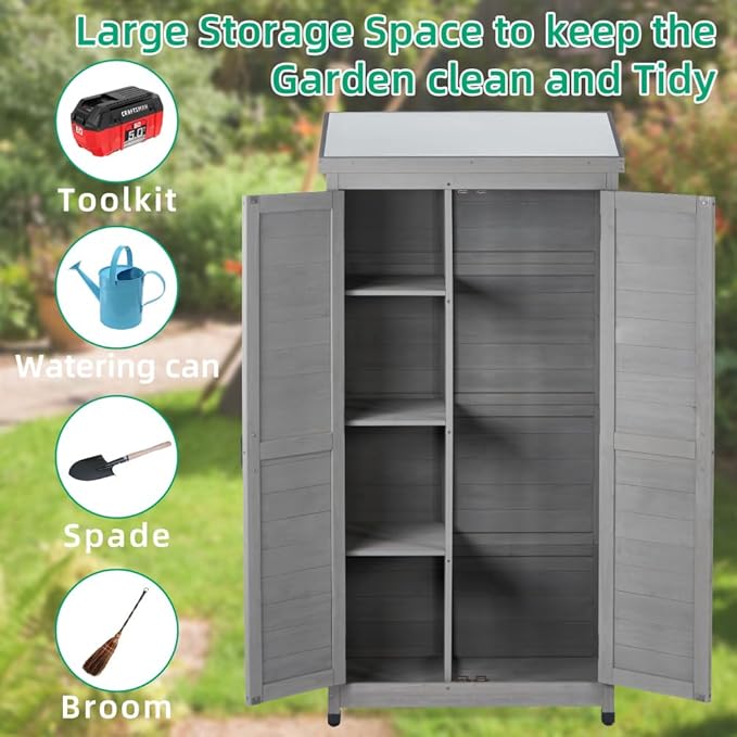 Sturdy Outdoor Raised Garden Bed for Vegetables Flowers and Herbs – Easy Assembly Wooden Planter Box with Solid Construction (Outdoor Storage Cabinet)