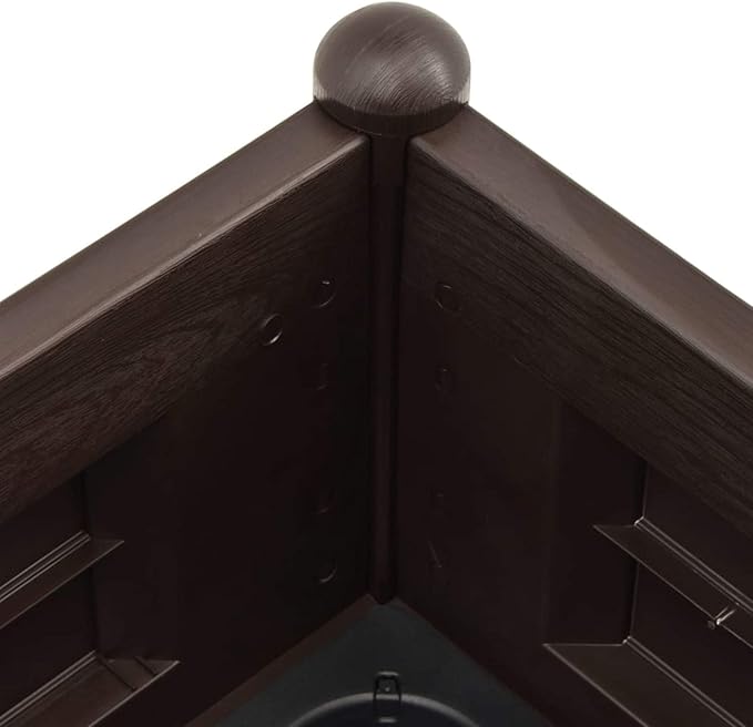 ZEYUAN Garden Raised Bed Planter Raised Beds Raised Planter Box Planters for Outdoor Plants Garden Beds PP Mocha 39.4x16.9x13.8