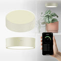 ONF Mist O+ App Controlled Via Bluetooth Magnetic Full Spectrum Grow Light Colorfull LED Indoor Plant Light Puck Light 4 Level dimmable 3 Color Temperature Under Cabinet Grow Light Beige