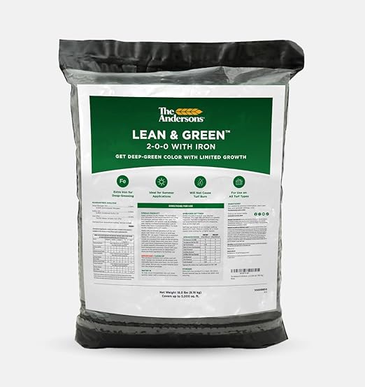 The Andersons Professional Lean &amp Green Fertilizer 2-0-0 with Iron - Covers up to 5000 sqft. (18lb. Bag)