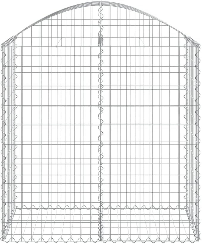 39.4x39.4x47.2 Galvanized Iron Gabion Basket Medium Decorative Planter Silver Raised Garden Bed for Patio Backyard Landscaping Modern Industrial Outdoor Cube
