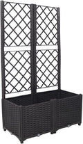 Premium Wooden Raised Garden Bed with Built-in Legs and Self-Watering System for Growing Vegetables Herbs and Flowers Outdoors (Brown + Polypropylene-1)