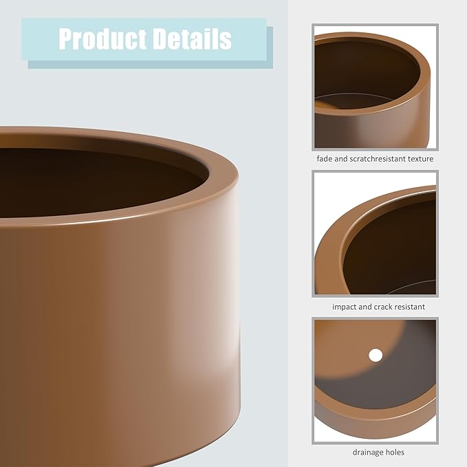 Heavy Duty Corten Steel Round Raised Garden Bed Kit 15.5 Dia. x 20 H. Pre Rusted Metal Planter Box for Vegetables Flowers Herbs Brown Ideal for Outdoor Gardening