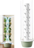 Hydroponics Tower - Hydroponics Growing System for Indoor Herbs Fruits and Vegetables - with Submersible Pump Controller Seedling Tray Planting Cotton (20-36 Pots)9Layer