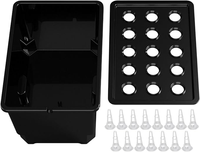 Indoor Hydroponic System 15 Pods Plant Grow Kit 12.6x8.66 Inches ABS Cultivation Planter Soilless Gardening Herb Starter Kit LED Grow Light Compatible