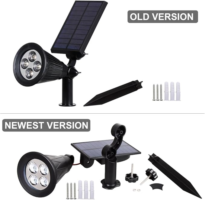 T-SUN Solar Spotlights Outdoor Waterproof LED Solar Landscape Spot Lights Auto Turn ON/Off Adjustable Solar Garden Lights for Tree Patio Yard Driveway Pool Area(Purple &amp Green)