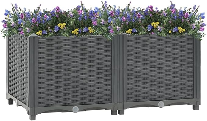 Raised BedGarden PlantersGarden PlantersGarden CenterpiecesGarden BedsRaised Beds for Growing FlowersHerbs and Fruits31.5x15.7x15 Polypropylene
