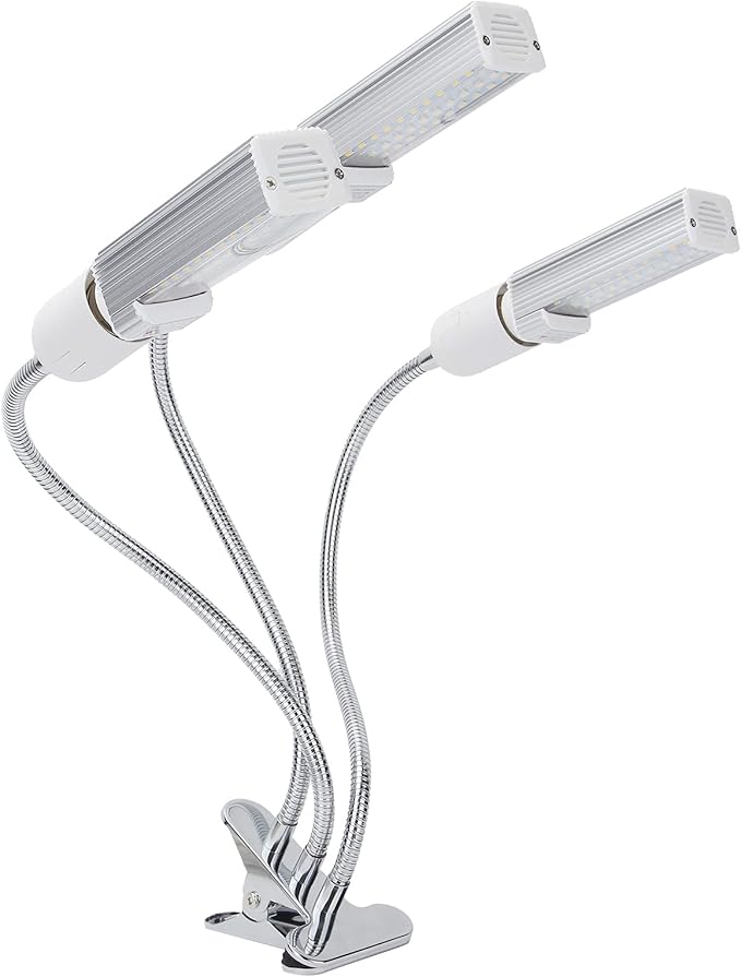 Plant Growing Light Adjustable 3 Head LED Plant Growth Light with USB Clip for Outdoor Garden