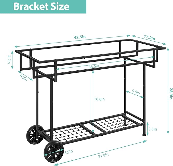 YBING Elevated Garden Bed with Wheels Outdoor 42x17x30in Elevated Raised Planter Box Stand 6 Pocket Herb Garden Planter with Storage Shelf for Balcony Patio Red