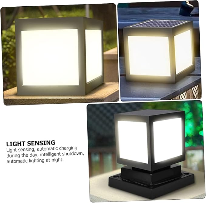 1Pc Solar Wall Light Durable Outdoor Landscape Lighting Easy Installation Solar Energy LED Light for Garden Patio Black