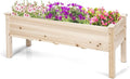 S AFSTAR Raised Garden Bed with Legs 47.5”x 17” x 20” Wood Elevated Planter Box with 5 Drainage Holes &amp Quick Assembly Rise Garden Bed Container for Backyard Patio Balcony Natural Color