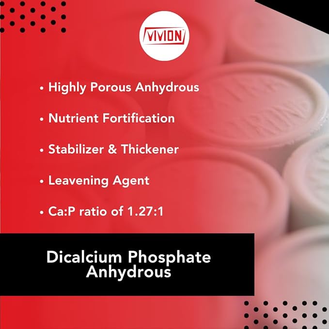 Dicalcium Phosphate Anhydrous Powder - 5 kg (11 lb) - DCPA FG Bulking Agent - FCC USP