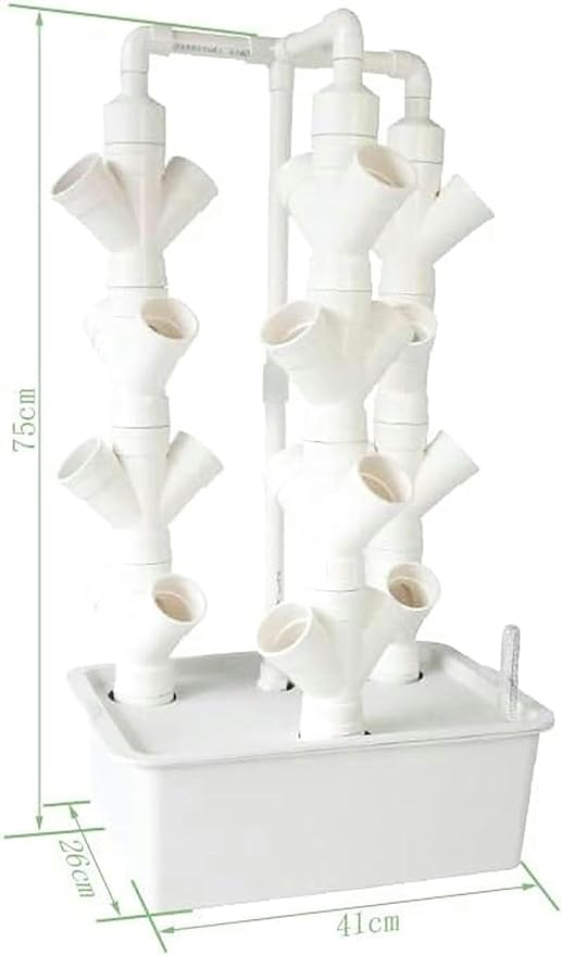 AMNOOL Hydroponics Growing System Vegetable Plant Tower Water Circulation System Detachable Multi-Layer Desktop Planting Frame32 Sites//1pc