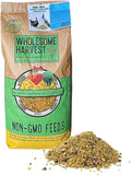 Non-GMO 40 lb Turkey Feed - Natural Peacock Game Bird &amp Bird Feed 24% High Protein Complete Food with Essential Oils Herbs Vitamins &amp Probiotics Formula for Healthy Flock Growth