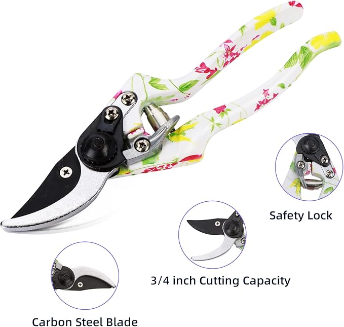 JUMPHIGH Gardening Tool Set 10 PCS Heavy Duty Aluminum Garden Kit Floral Gardening Gifts for Women Garden Hand Tools with Non-Slip Rubber Handle Kneeling Pad Garden Gloves and Storage Tote Bag