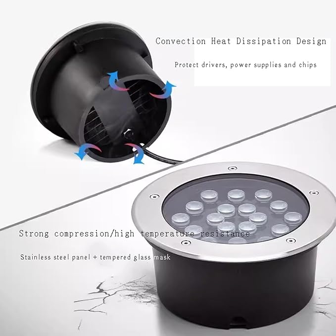 Garden Buried Light IP66 Waterproof Recessed Spotlight AC85-110V for Pathway Patio Bridge Landscape Lighting