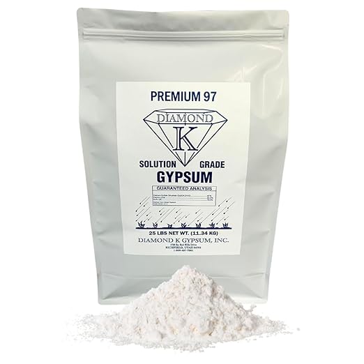 Supply Solutions Gypsum Powder - Purest and Soluble Houseplant Food Fertilizer for Indoor Plants Outdoor Lawn Vegetables - Indoor Plant Nutrients Improve Plant Growth (25 Pounds)