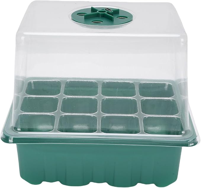 JTLB Plant Starter Kit 5 Growing Trays Clear Ventilated Cover Full Spectrum Grow Light Plant Starting Kit with Controller