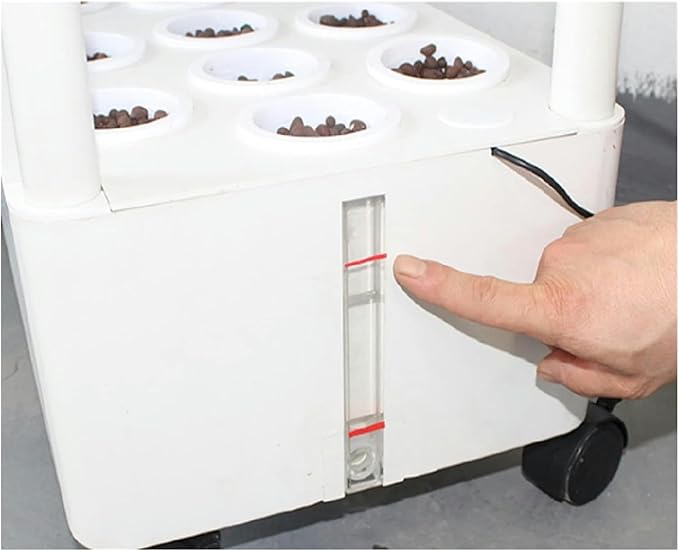 XENITE Hydroponics Growing System Indoor Home Used Hydroponic Tower Growing System Grow Planter Box 3Layers Aeroponic System Indoor Vertical Garden Tower with Led Light Indoor Garden (Color : Bianc