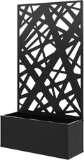 24'x9.1'x44.5' Durable Metal Garden Bed Container Featuring Privacy Screen Wall Installation or Freestanding Designed for Year-Round Use and Small Gardens