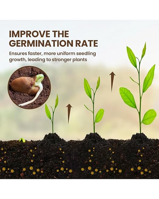 Soil Activated - Soil Activator for Plants Organic Soils Activator &amp Plant Fertilizer for Raised Garden Beds Potting Mix and Seedling Compost Prevent Compaction Promote Plant Rooting 60g (5)
