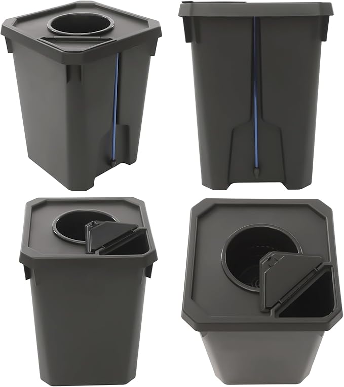 Hydroponics Growing System with Top Drip Kit 5 Gallon Deep Water Culture Bucket System with 12W Air Pump Recirculating Drip Garden System for Growing Plants Flowers Vegetables Fruits