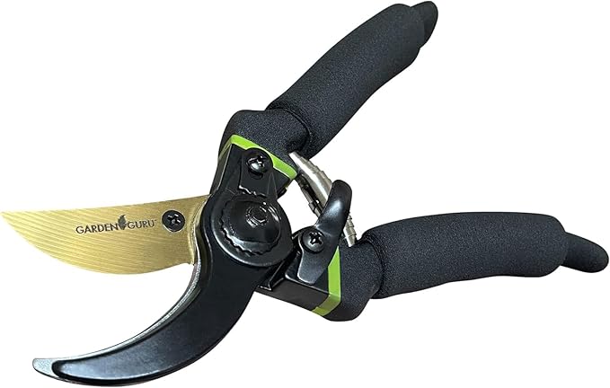 GARDEN GURU Hedge Shears Bypass Loppers Pruning Shears 3 Pc Set - Heavy Duty Comfort Grip Handles - Sharp Blades for Easy &amp Clean Cuts - Perfect Trimming Tool Kit