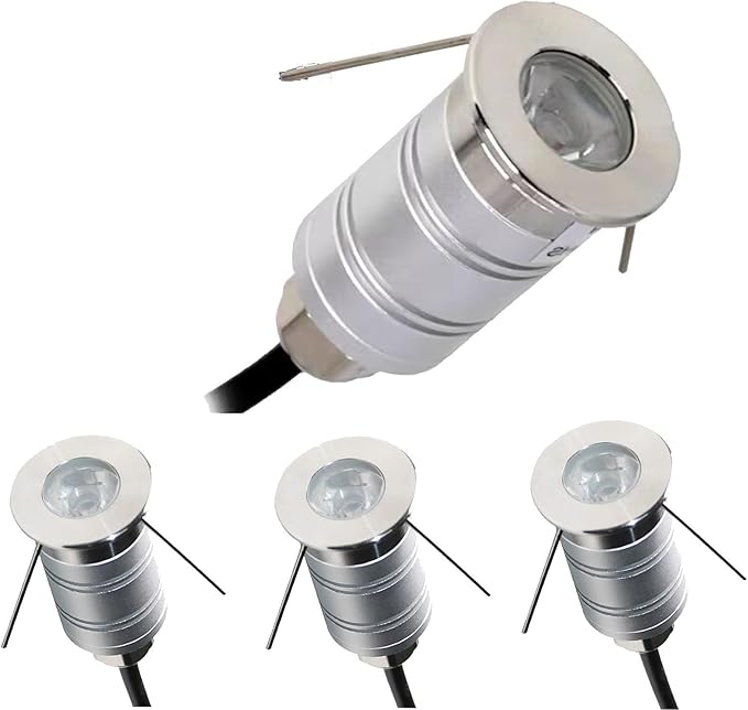 2/4PCS Spotlight Led Beam Light - Led Spot Lights Mini 15° Narrow Beam Angle Spotlight 12V-24V DC IP67 Waterproof Underground Outdoor Landscape Lighting for4pcs Cool White 6000k-12V