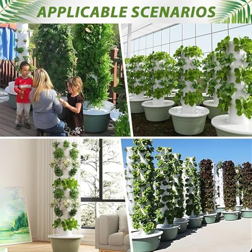 Hydroponics Growing System Kit - Veal 9-Layer Indoor Garden Tower with LED Light &amp Timer Perfect for Gardening Lovers Efficient Hydroponic Plant Growth