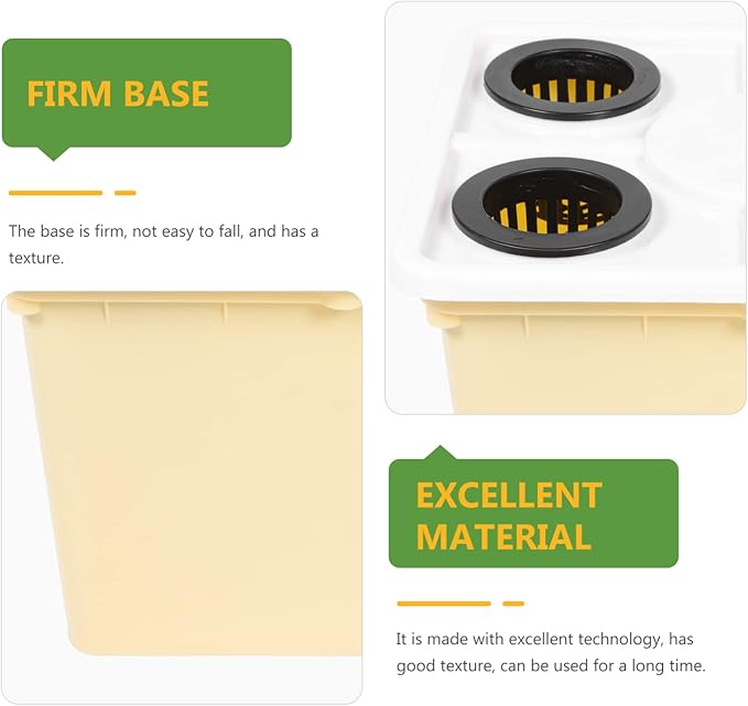 Toyvian 4holes Soilless Cultivation for Hydroponic Gardening Plastic Containers for Vegetable and Fruit Planting Greenhouses Lightweight and Easy to Use Hydroponic Baskets for Indoor and