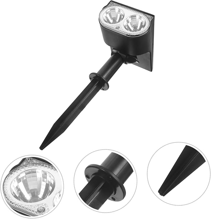 Tofficu 2pcs Outdoor Solar Lights Decorative Solar Spotlights Led Powered Patio Walkway Landscape Spotlight