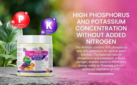 Funny Chameleon 0-50-30 Premium Bud and Bloom Booster with Chelated Micronutrients for Use in Soil and Hydroponics Super Concentrated Flower Fuel (2 LBS)